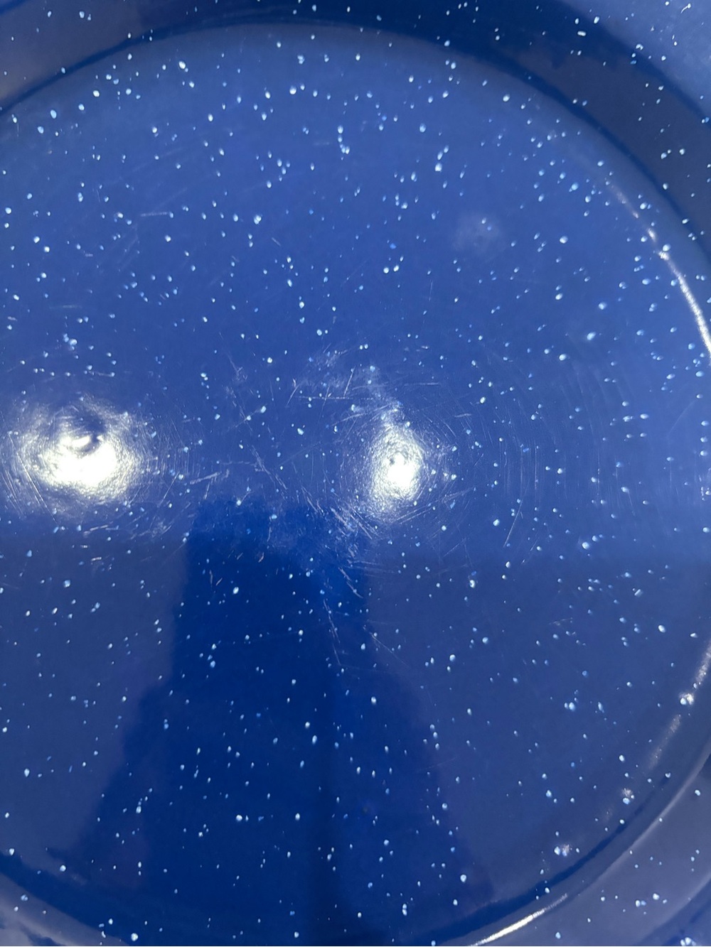 Blue Enamel Speckled Camping Dish Set Vintage Farmhouse Decor - Picture 16 of 16